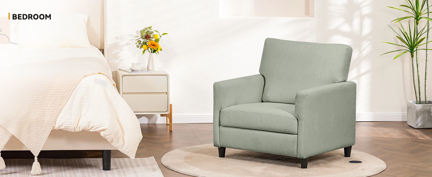 COMHOMA Relax armchair TV armchair TV armchair lounge armchair armchair living room single sofa for bedroom reading corner linen cover