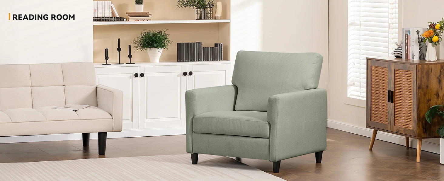 COMHOMA Relax armchair TV armchair TV armchair lounge armchair armchair living room single sofa for bedroom reading corner linen cover