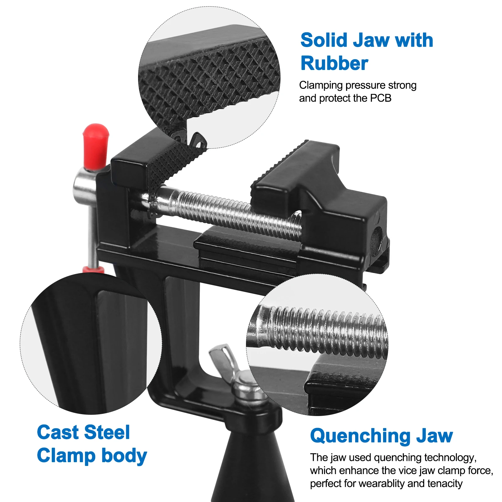NEWACALOX Magnetic Third Helping Hand PCB Board Fixture Clips Heat Gun Bracket Hot Air Gun Stand Soldering Third Hand Tool