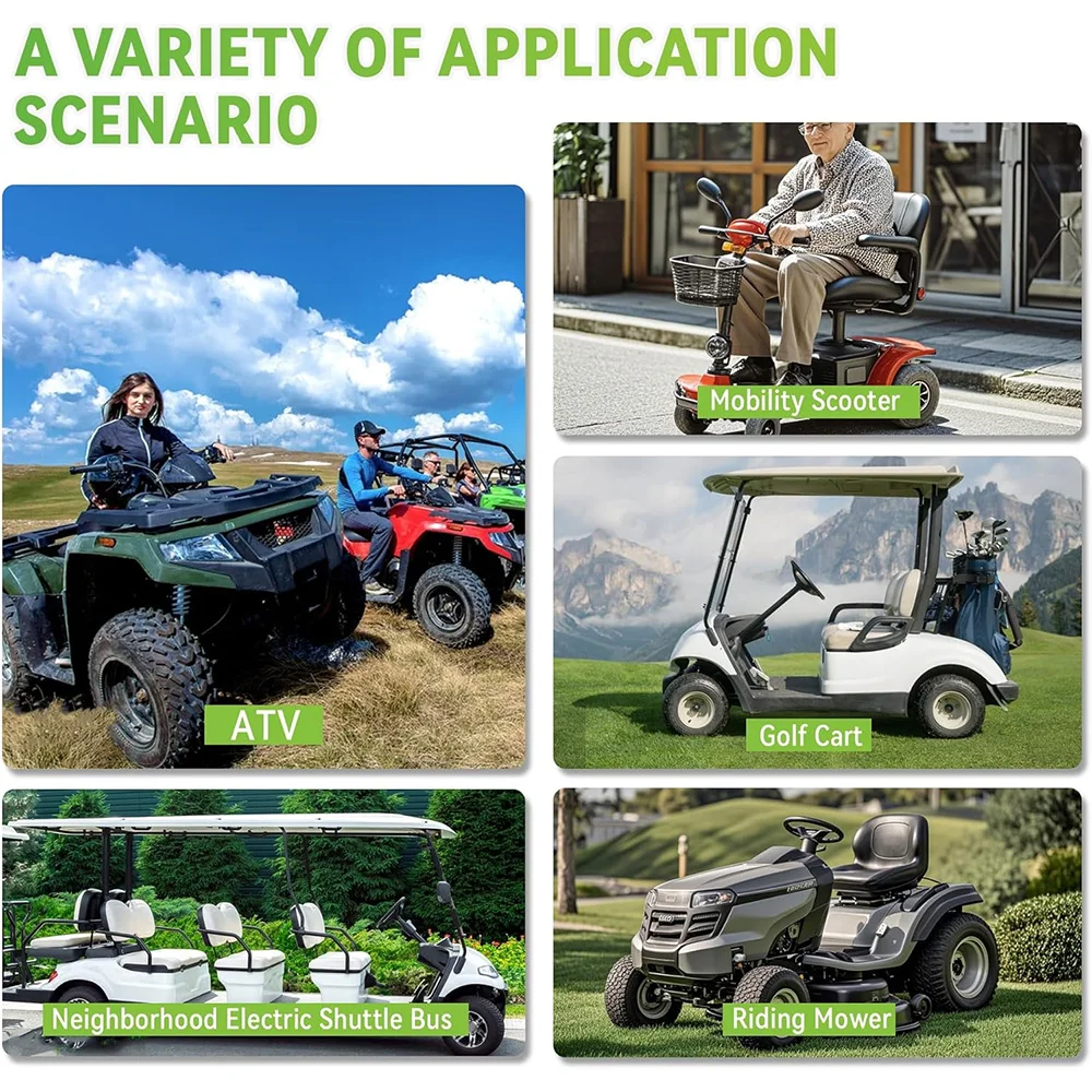 MOSEWORTH 48V 105Ah Golf Cart Lithium Battery Built-in 200A BMS with Touch Monitor and Charger APP Supported MAX 10.24 kW