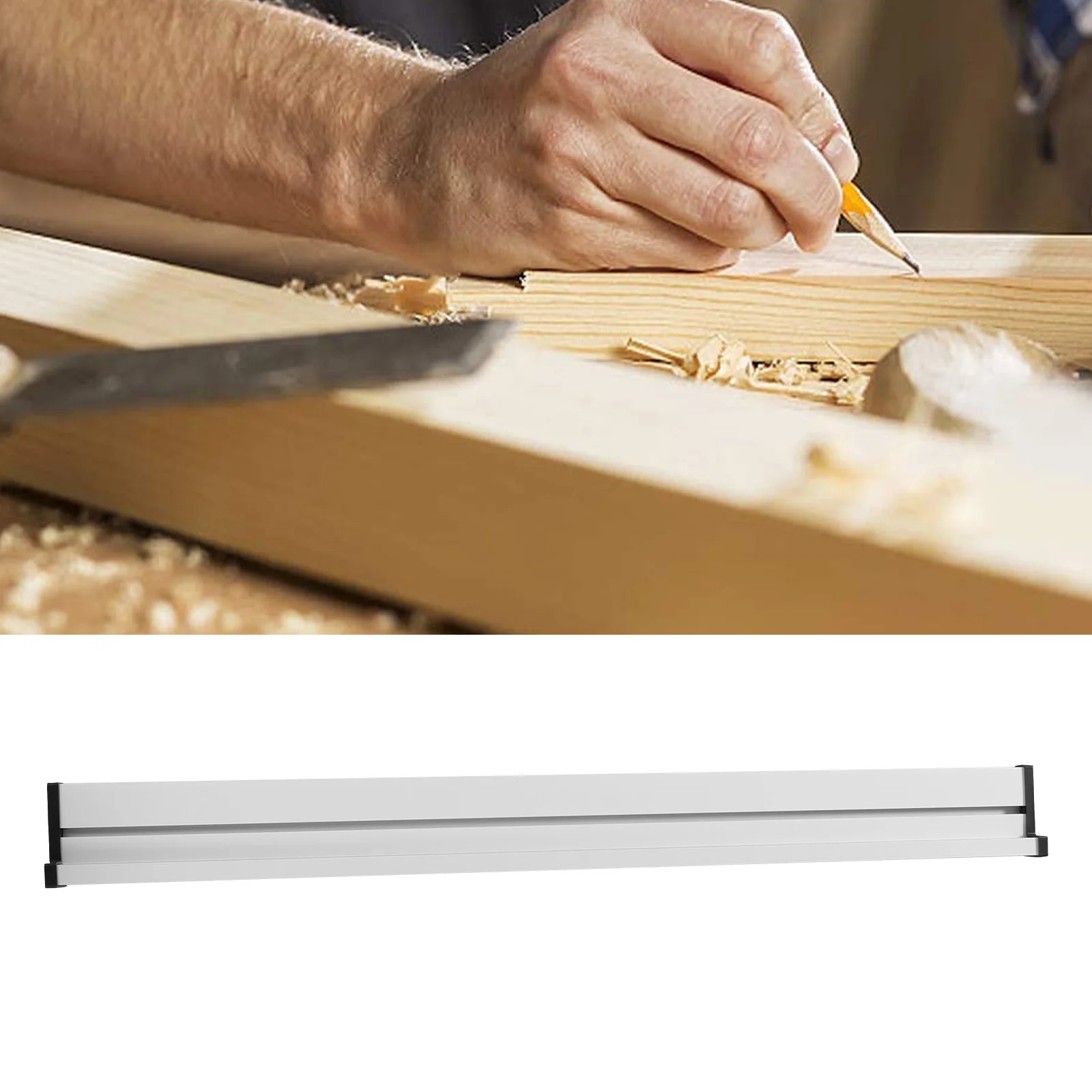 75 Type T-Slot Aluminum Alloy Miter Rail Silver up to 13mm/5.51in Fence And Woodworking Projects - DIY Woodworking Tools