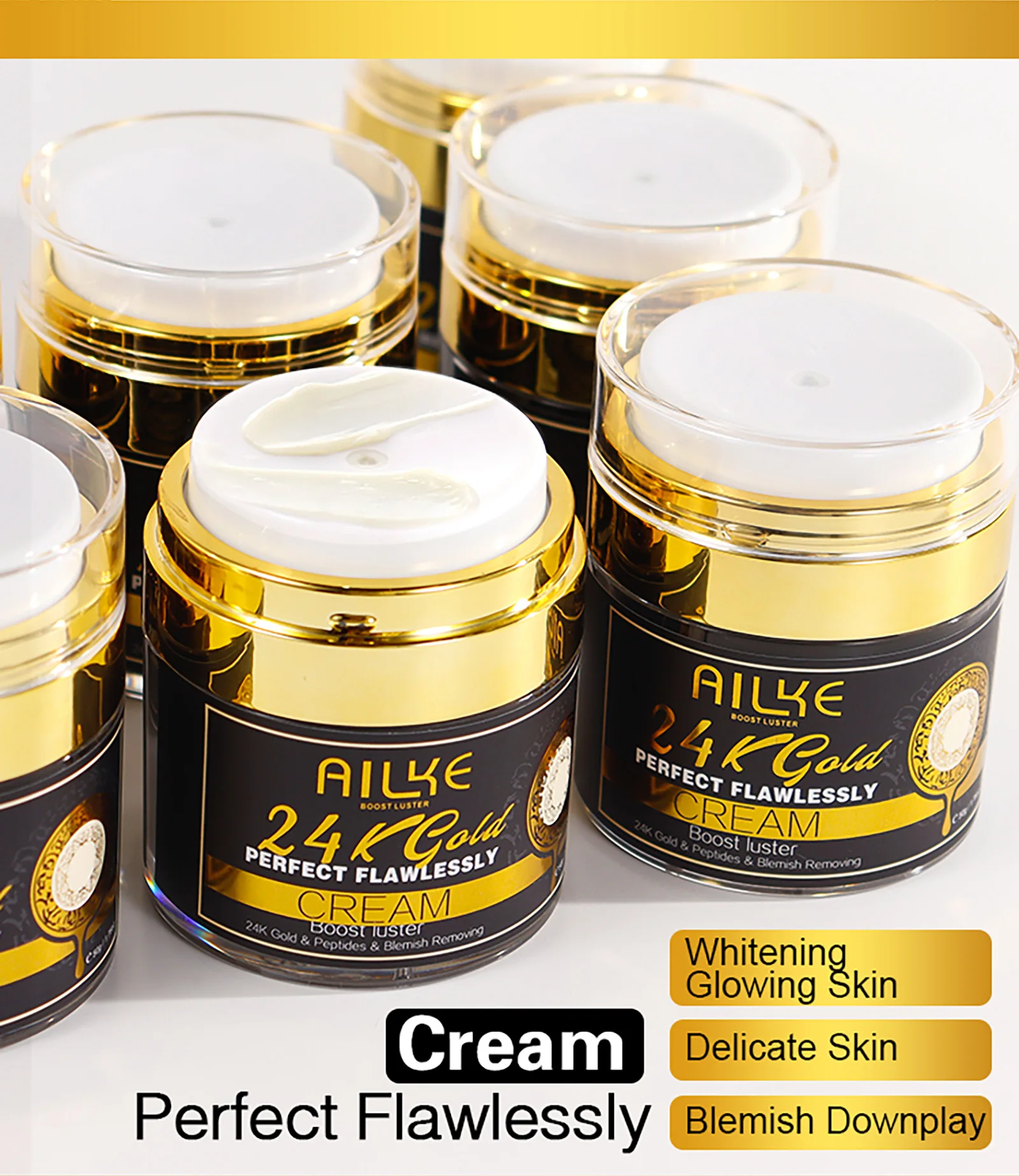 AILKE 24K Glod Flawlessly Soap bar,Moisturizing, Lightening, Dark Spots Removal, Lighten, Even Skin Tone, Nourish Skin Care Kit