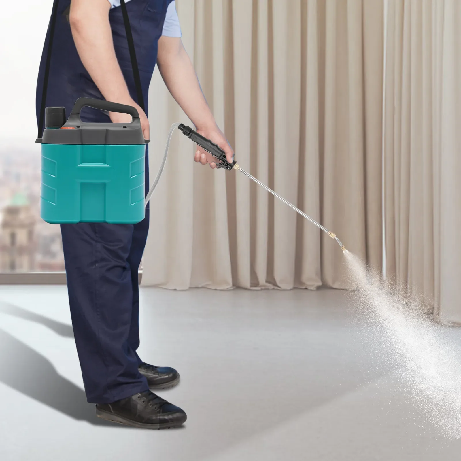 2.11gal Electric Sprayer Cordless Paint Sprayer 2200mAh Battery-Powered Wand Irrigation Tool 2 Modes for Home & Garden in Europe