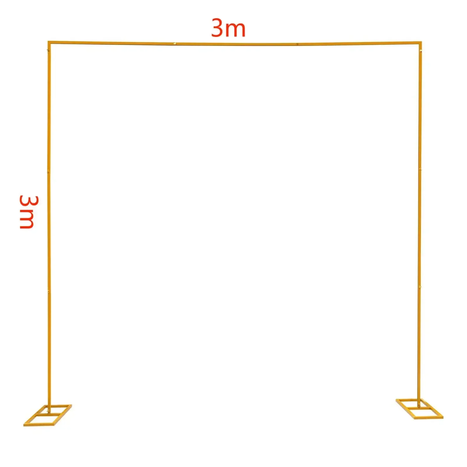 3.0 x 3.0 m Wedding Bow Rectangular, Wedding Bow Rectangular Background Stand Metal Wedding Bow with Base Portable Tube