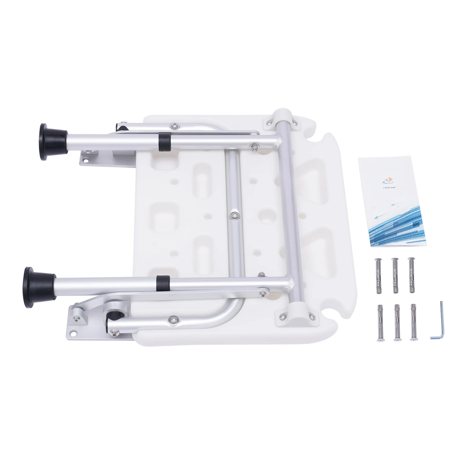 Bathroom Seat Wall Mounting Shower Seat Foldable Folding Seat Shower Stool With Support Legs Maximum Load Capacity 100KG