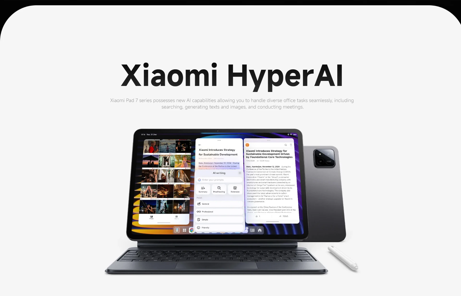 Xiaomi Pad 7 Global Version Snapdragon® 7+ Gen 3 Processor 3.2K 144Hz Display 8850mAh 45W Turbo Charge MI Pad 7