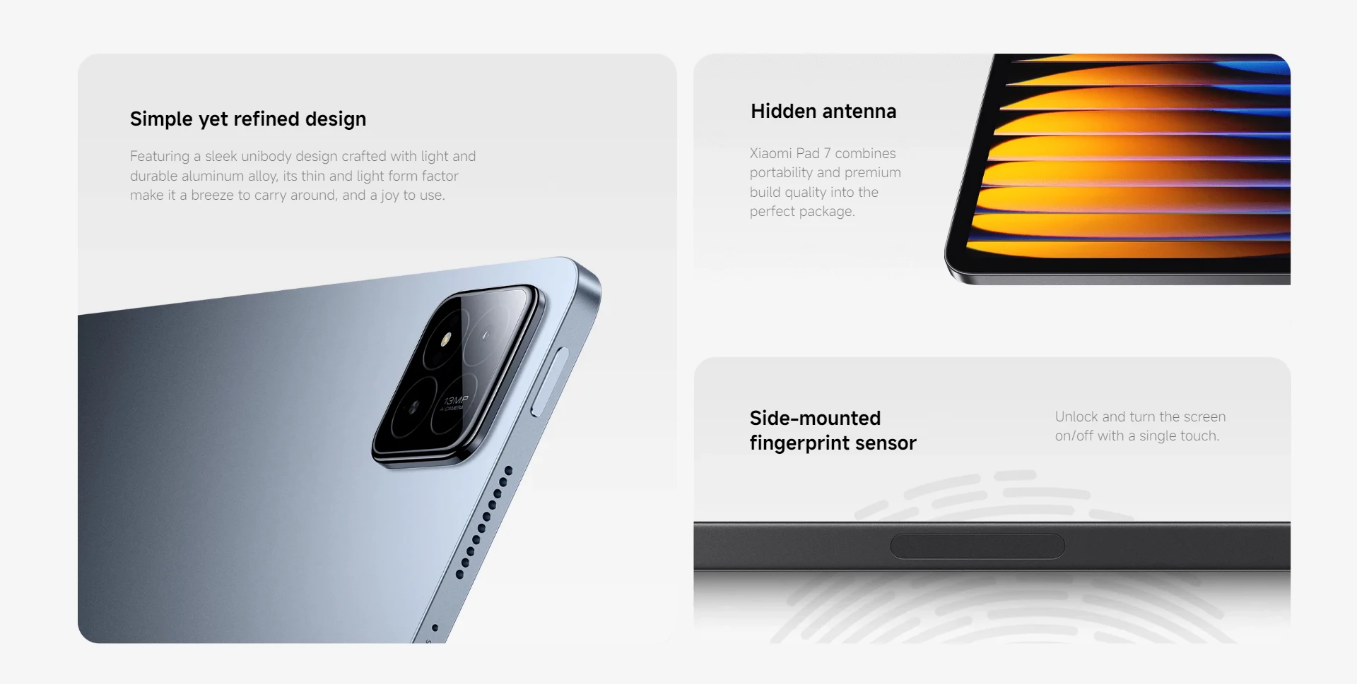 Xiaomi Pad 7 Global Version Snapdragon® 7+ Gen 3 Processor 3.2K 144Hz Display 8850mAh 45W Turbo Charge MI Pad 7