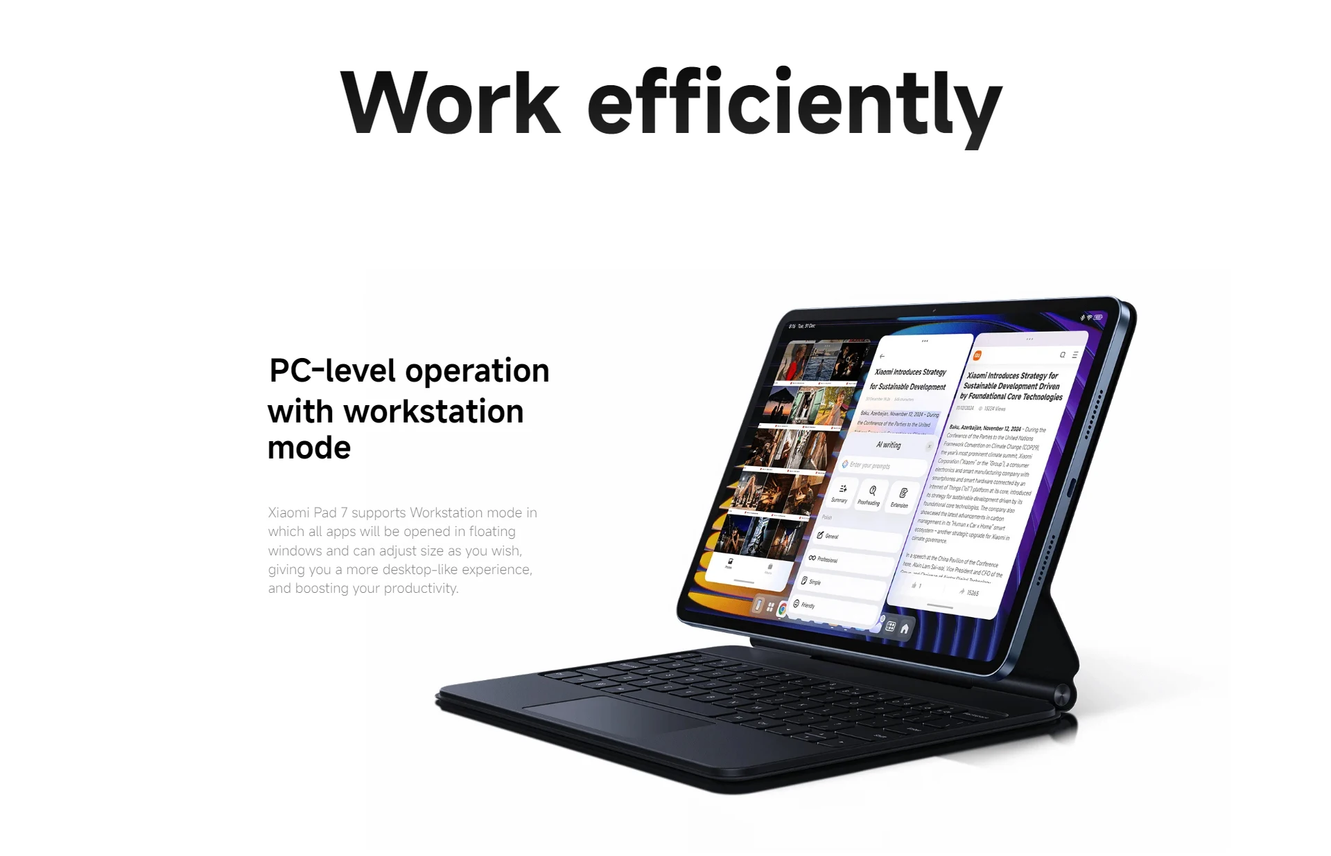 Xiaomi Pad 7 Global Version Snapdragon® 7+ Gen 3 Processor 3.2K 144Hz Display 8850mAh 45W Turbo Charge MI Pad 7
