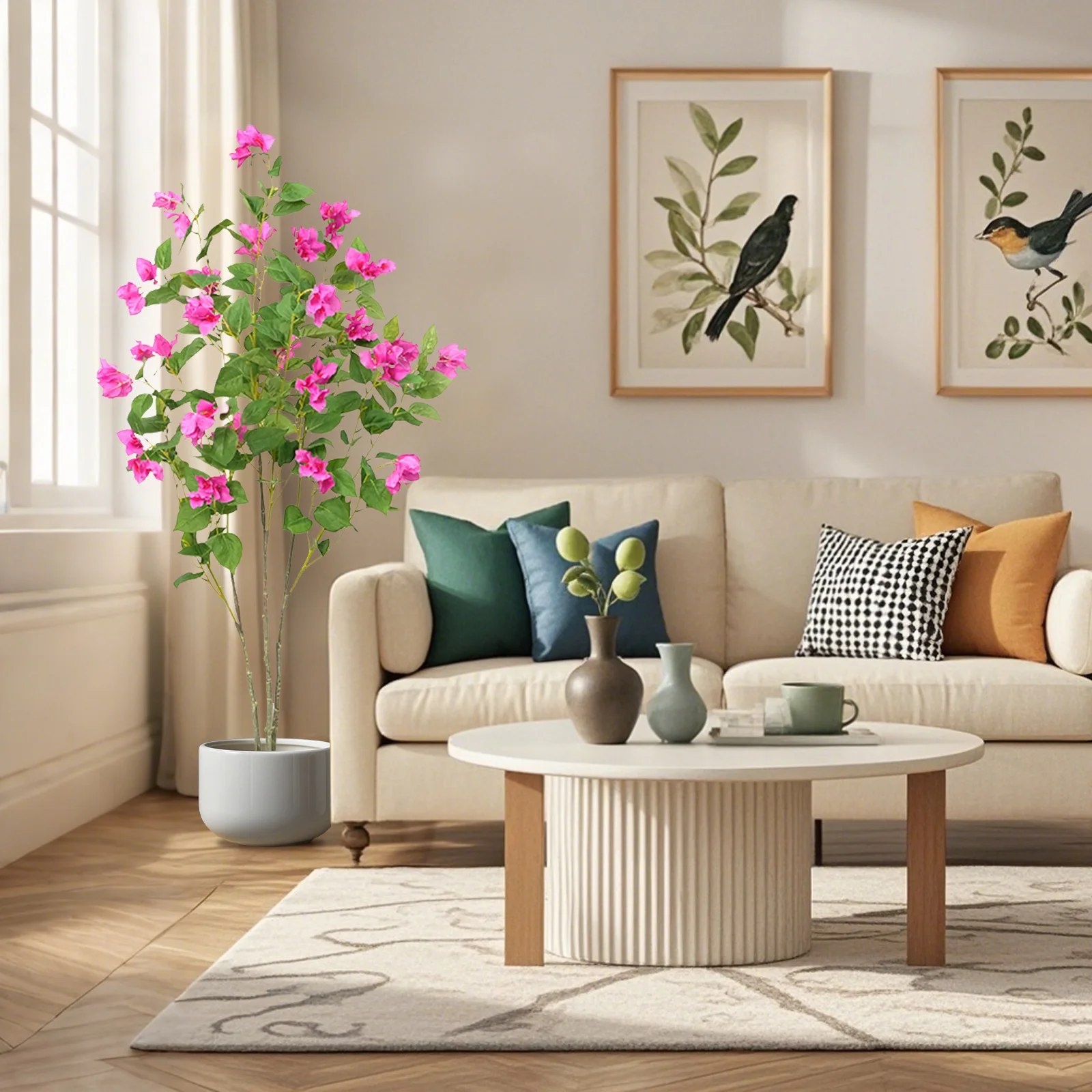 Bougainvillea Artificial Tree Artificial Bougainvillea Tree Fake Potted Plant for Office Home Decor Housewarming Gift