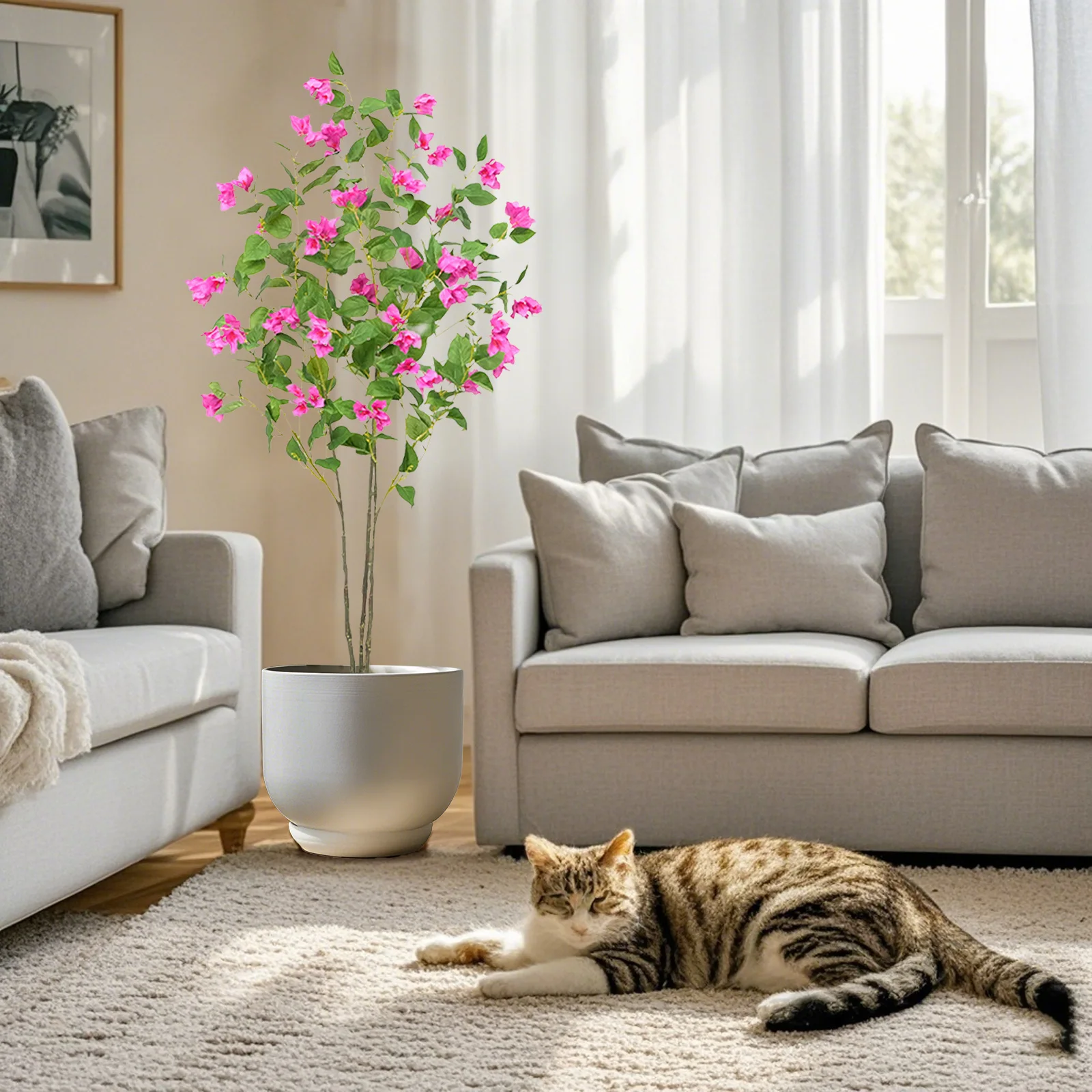 Bougainvillea Artificial Tree Artificial Bougainvillea Tree Fake Potted Plant for Office Home Decor Housewarming Gift