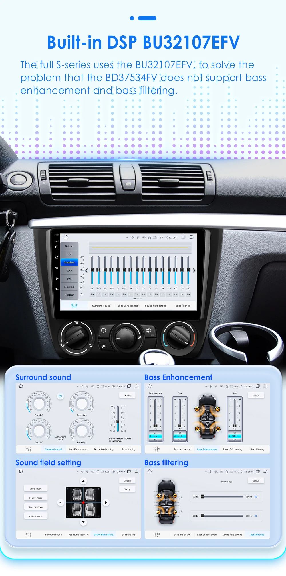 Hizpo Android 13 Car Multimedia Radio For BMW 1-Series 1 Series E87 E81 E82 E88 2004 - 2011 4G GPS Video PLayer Navi Carplay DSP