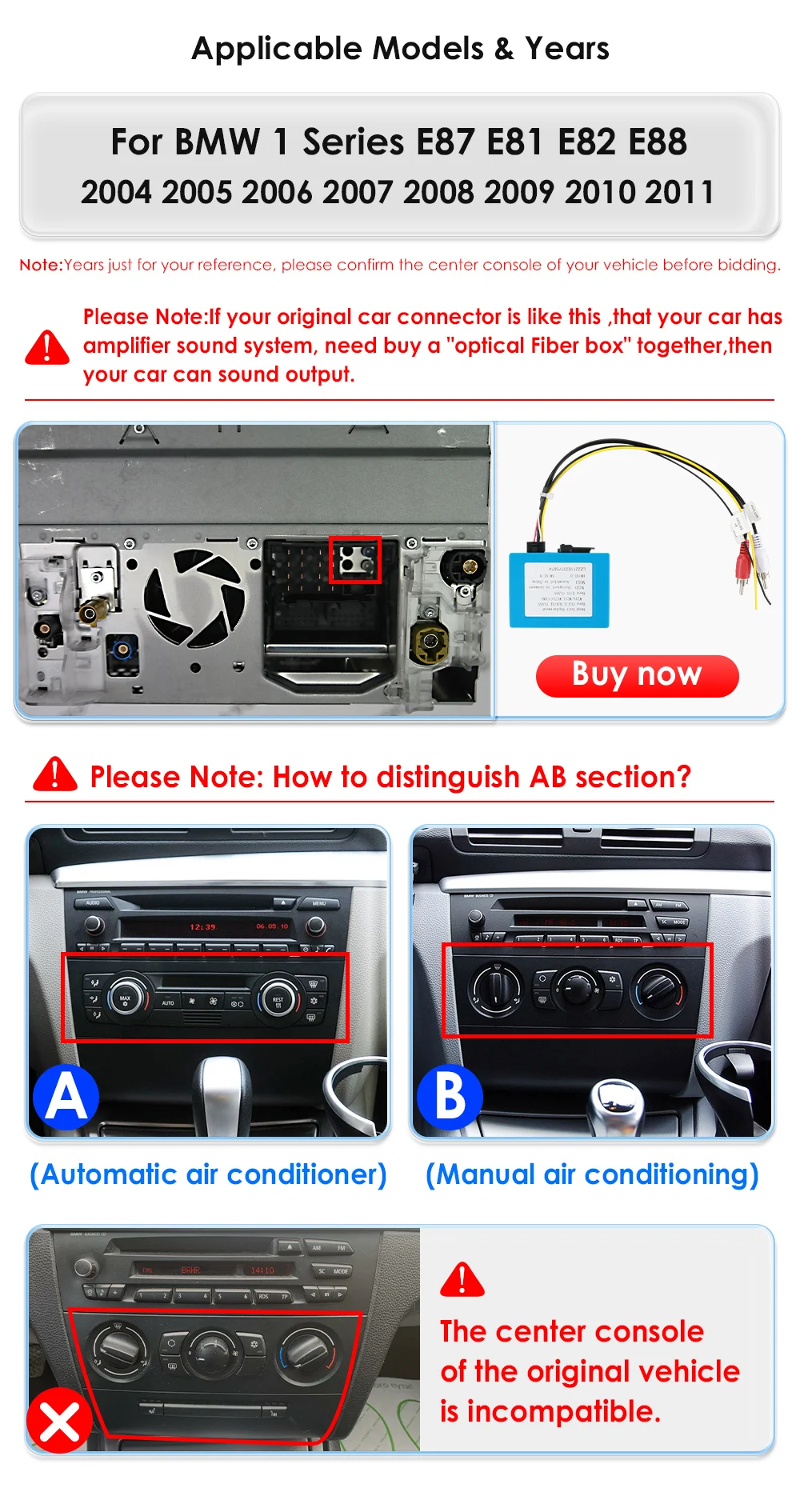 Hizpo Android 13 Car Multimedia Radio For BMW 1-Series 1 Series E87 E81 E82 E88 2004 - 2011 4G GPS Video PLayer Navi Carplay DSP