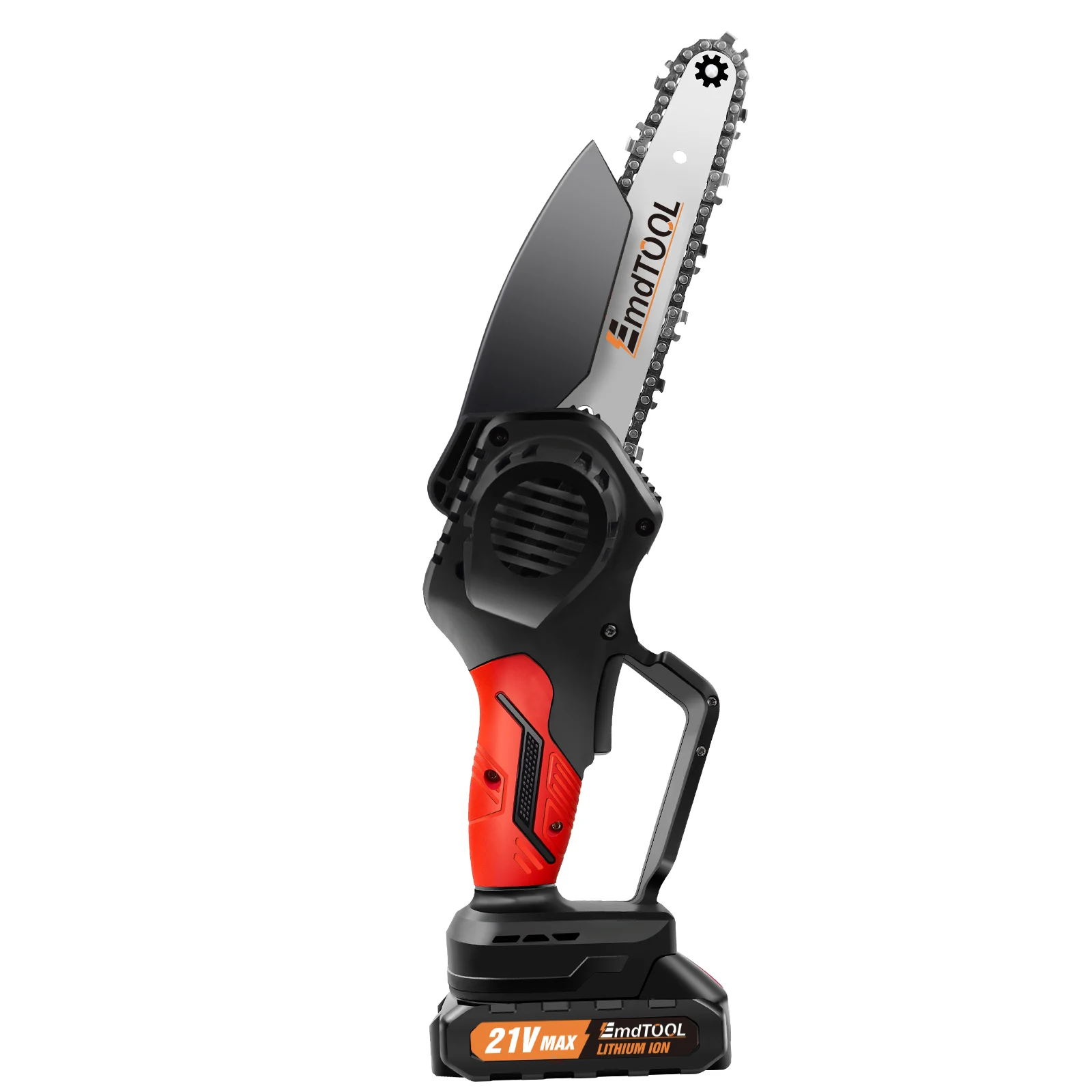 700W 21V Battery Power Chainsaw 6 Inch, 1.5Ah Battery, Pure Copper Motor, 3500 RPM, 2 X Alloy Steel Chains, for Cutting Pruning