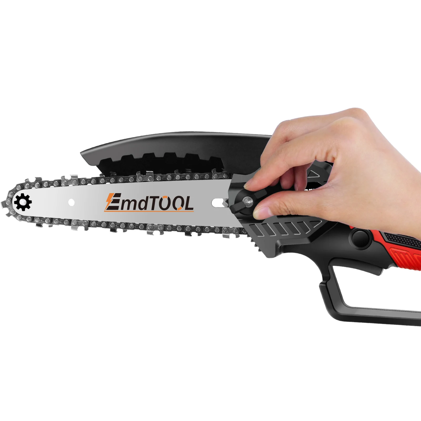 700W 21V Battery Power Chainsaw 6 Inch, 1.5Ah Battery, Pure Copper Motor, 3500 RPM, 2 X Alloy Steel Chains, for Cutting Pruning