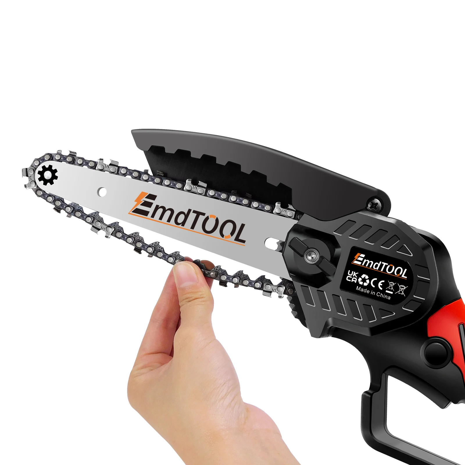 700W 21V Battery Power Chainsaw 6 Inch, 1.5Ah Battery, Pure Copper Motor, 3500 RPM, 2 X Alloy Steel Chains, for Cutting Pruning
