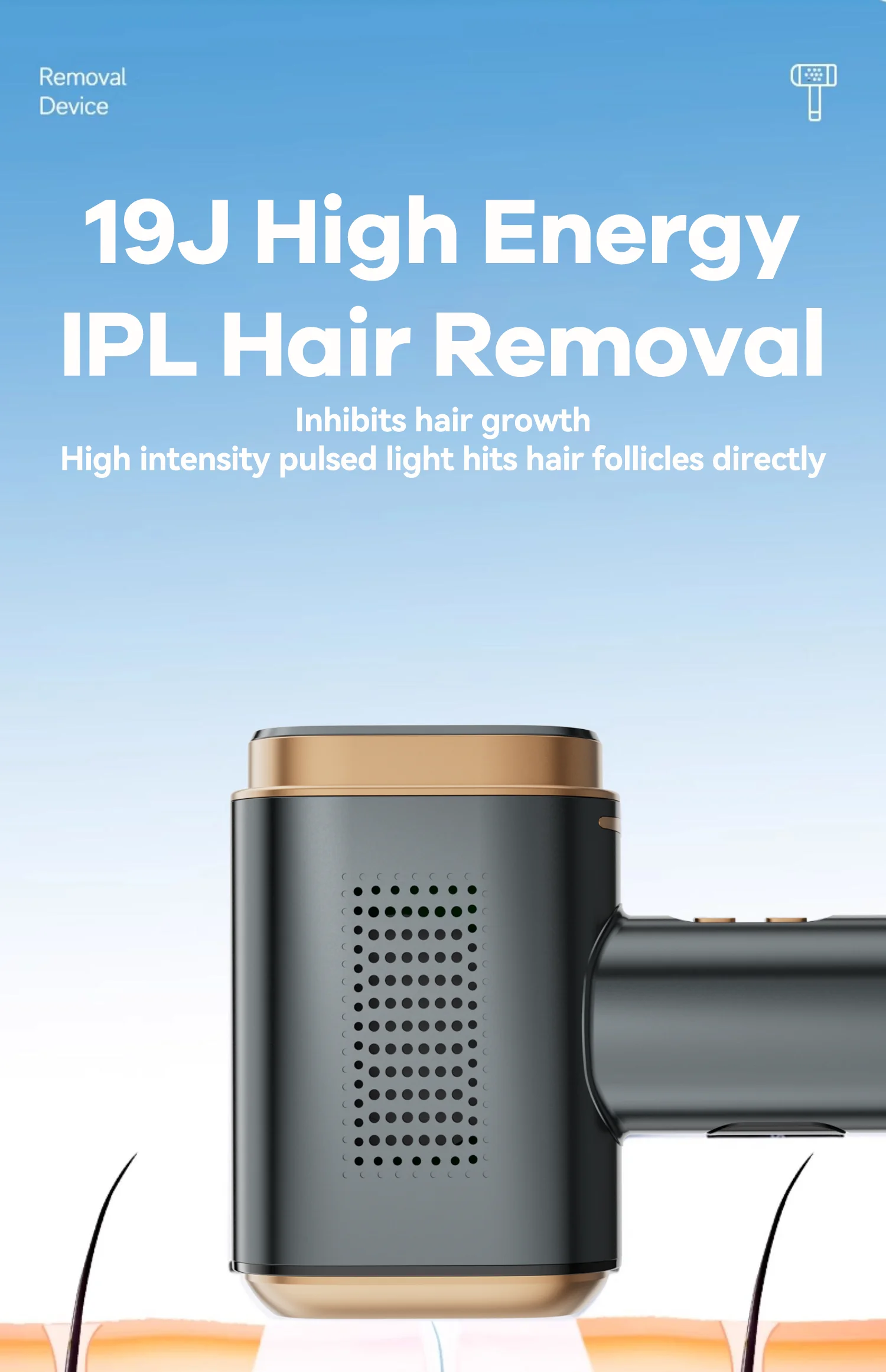 Sapphire Cooling IPL Hair Removal 10℃ Skin Temp Control Painless Safe Permanent Smart Sensor Hair Remover For Women Men Body