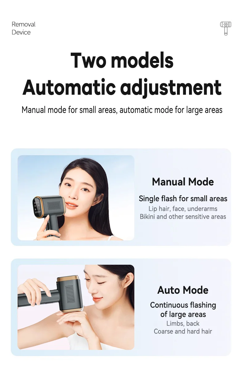 Sapphire Cooling IPL Hair Removal 10℃ Skin Temp Control Painless Safe Permanent Smart Sensor Hair Remover For Women Men Body
