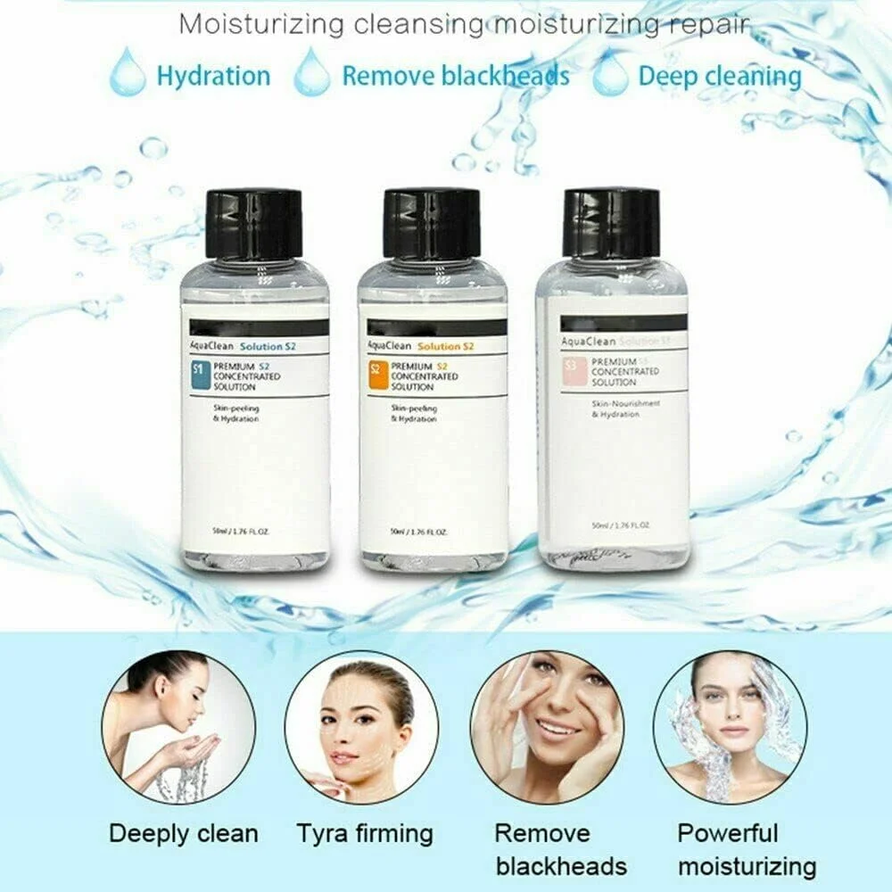 Aqua Hydra Peeling Solution Serum 3pcs Professional 40x Diluted Facial Treatment for Hydra Dermabrasion, Oxygen Infusion