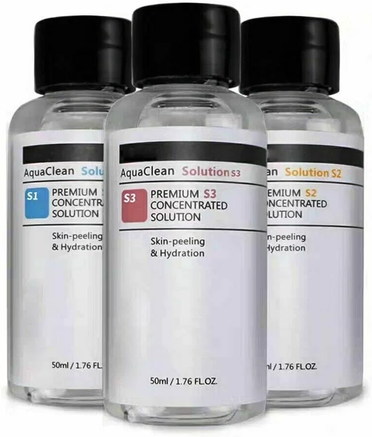 Aqua Hydra Peeling Solution Serum 3pcs Professional 40x Diluted Facial Treatment for Hydra Dermabrasion, Oxygen Infusion