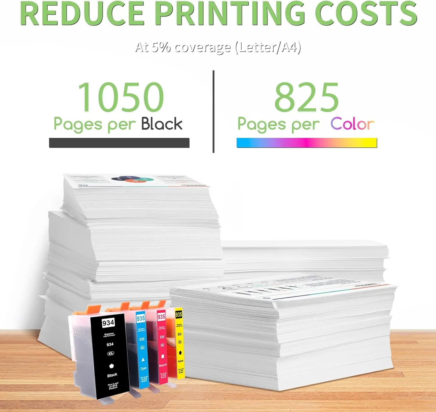 Jhaan 934XL 935XL Ink Cartridges Compatible with HP 934XL 935XL Cartridges for HP Officejet Pro 6230 6830 Officejet 6820 6800