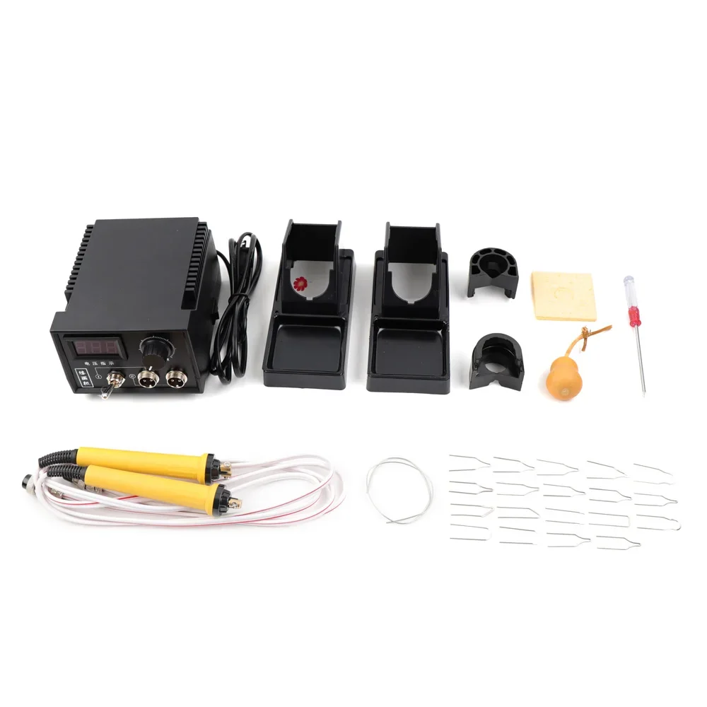 27Pcs Fire Painting Burning Station Wood Burner Holder Pyrography Machine Kit 60W