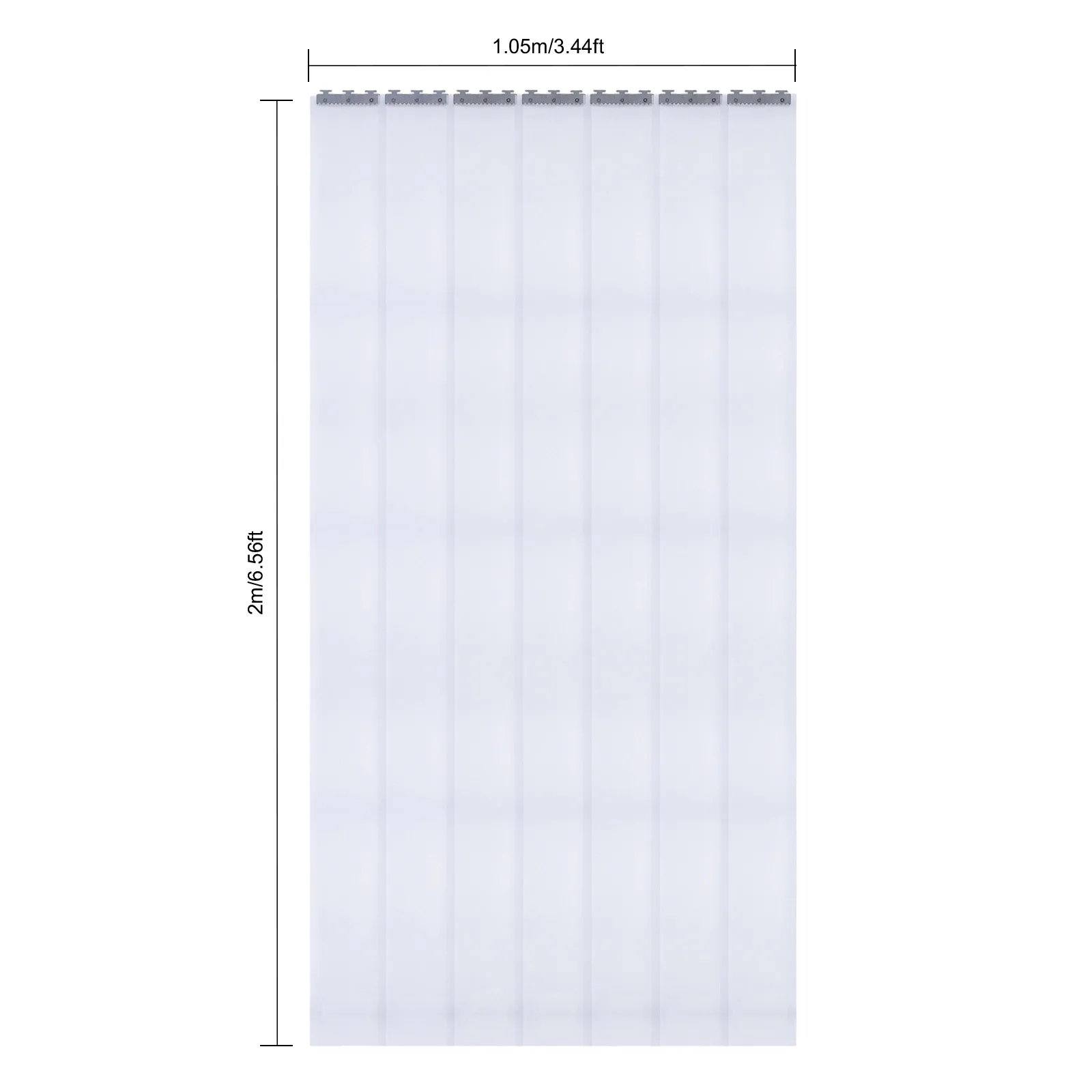 PVC Transparent Door Curtain – 200x18cm Strips, 2mm Strip Door Curtain, Clear Curtain Strip for Home, Warehouse, Factory