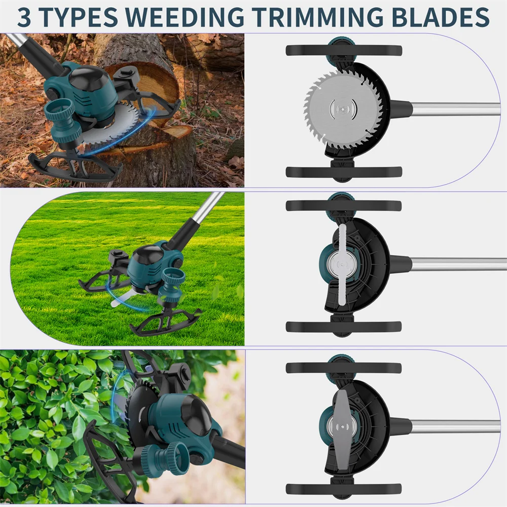 6inch Electric Cordless Lawn Mower Household Hand-Held Lawn And Garden Mower Trimmer Pruning Cutting Garden Power Tool