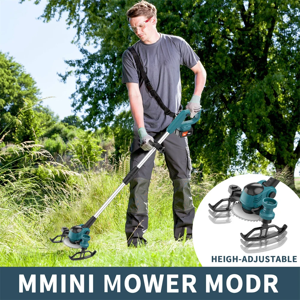 6inch Electric Cordless Lawn Mower Household Hand-Held Lawn And Garden Mower Trimmer Pruning Cutting Garden Power Tool