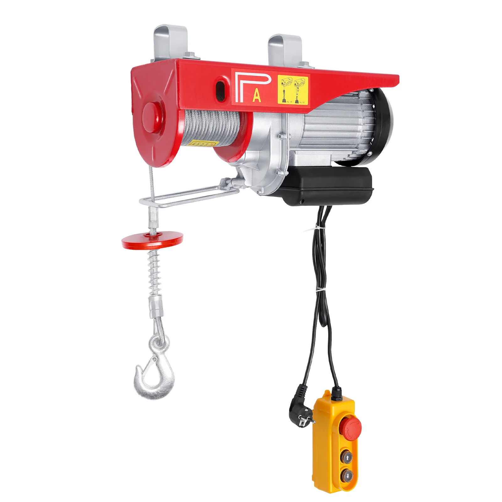 220V Electric Winch 1300W 800 kg Electric Chain Hoist Pulley Motor Winch Electric Pulley Crane Lift Cable Hoist