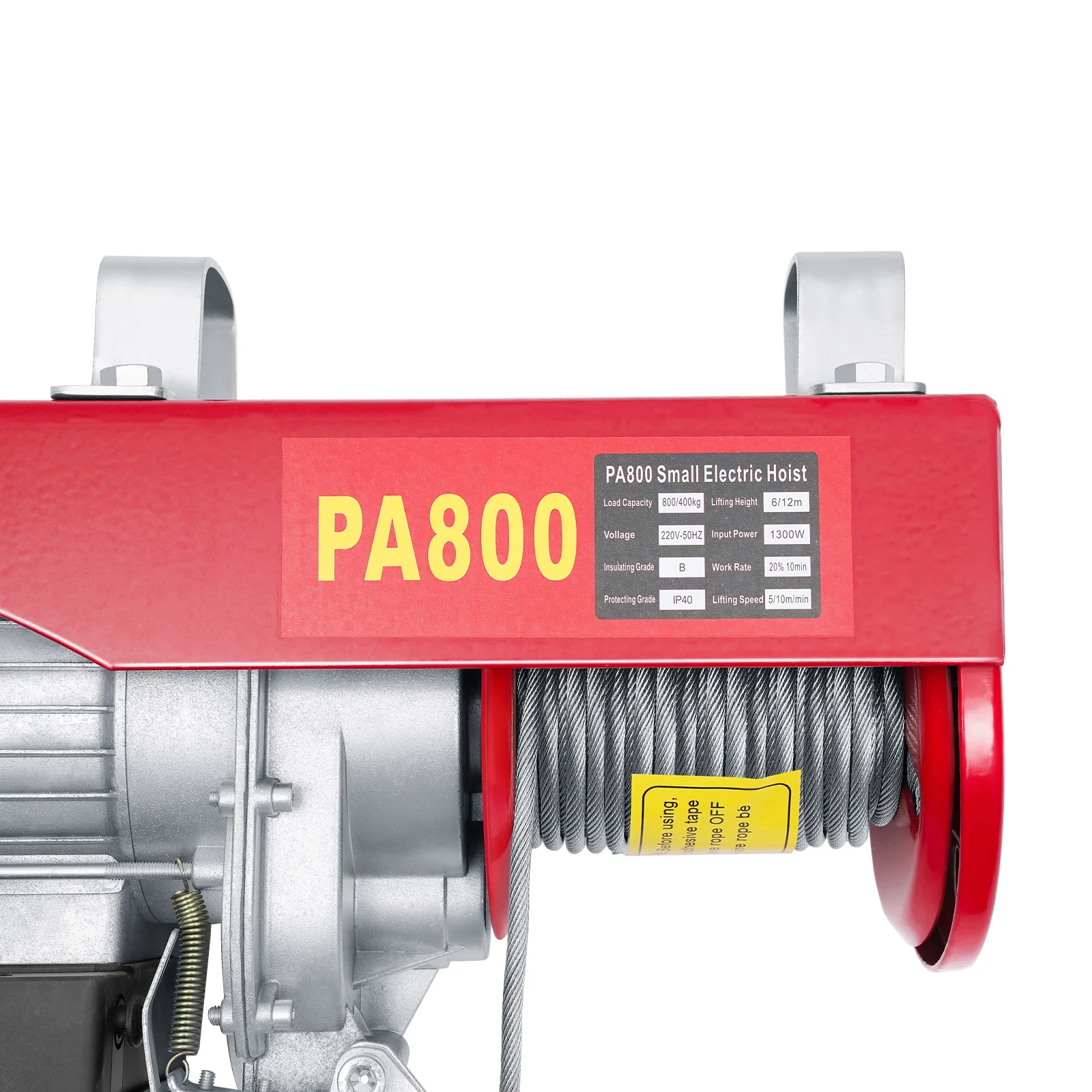 220V Electric Winch 1300W 800 kg Electric Chain Hoist Pulley Motor Winch Electric Pulley Crane Lift Cable Hoist