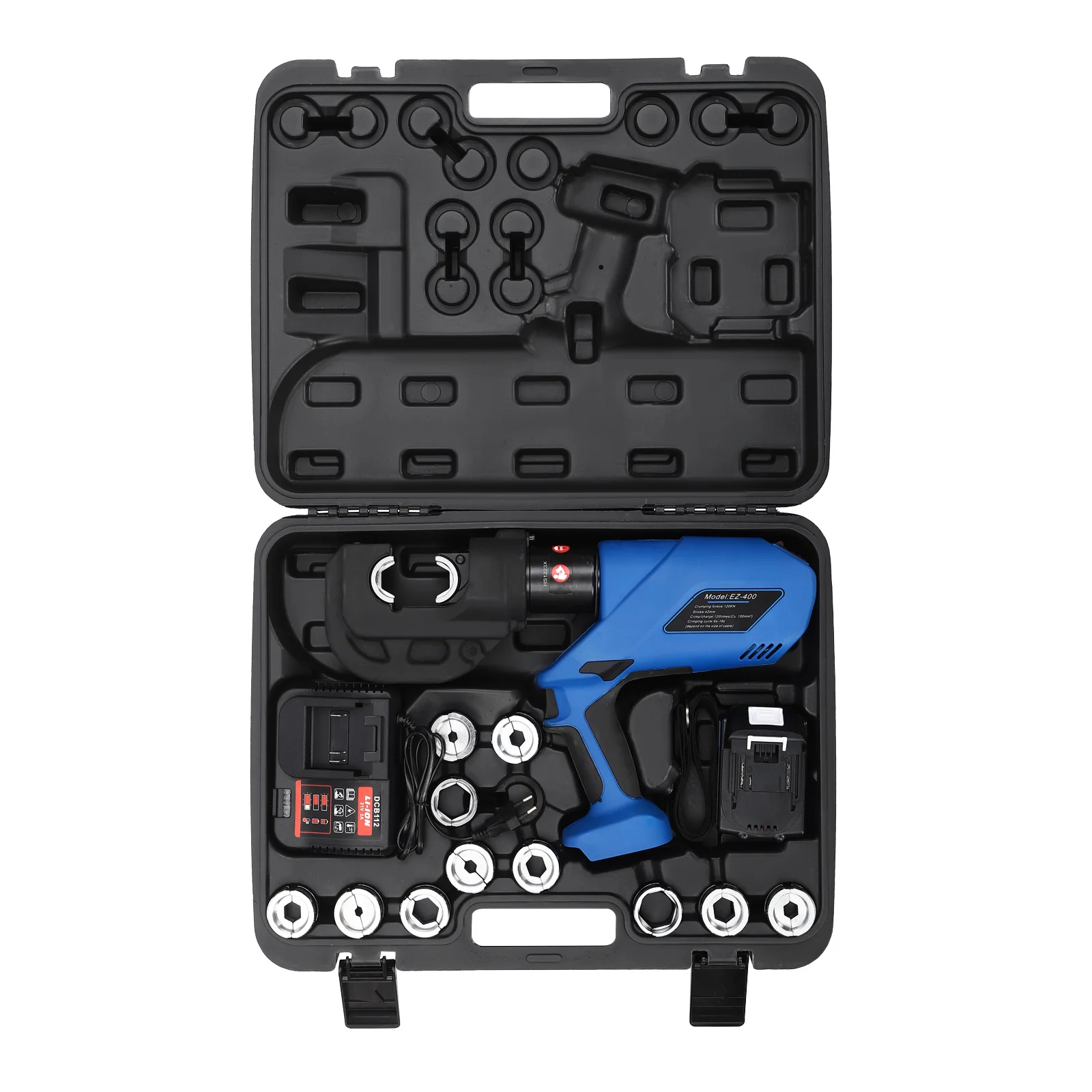 EZ-400 Rechargeable Hydraulic Crimping Pliers with 1 Battery 1 Charger 18V Electric Hydraulic Crimping Charging Crimping Tool