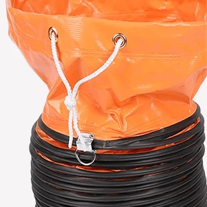 Ventilation hose, PVC, air hose, hot air hose, hot air hose, construction ventilation hose, expandable hose, 5 m, for fan