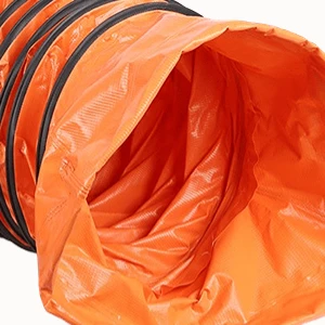 Ventilation hose, PVC, air hose, hot air hose, hot air hose, construction ventilation hose, expandable hose, 5 m, for fan
