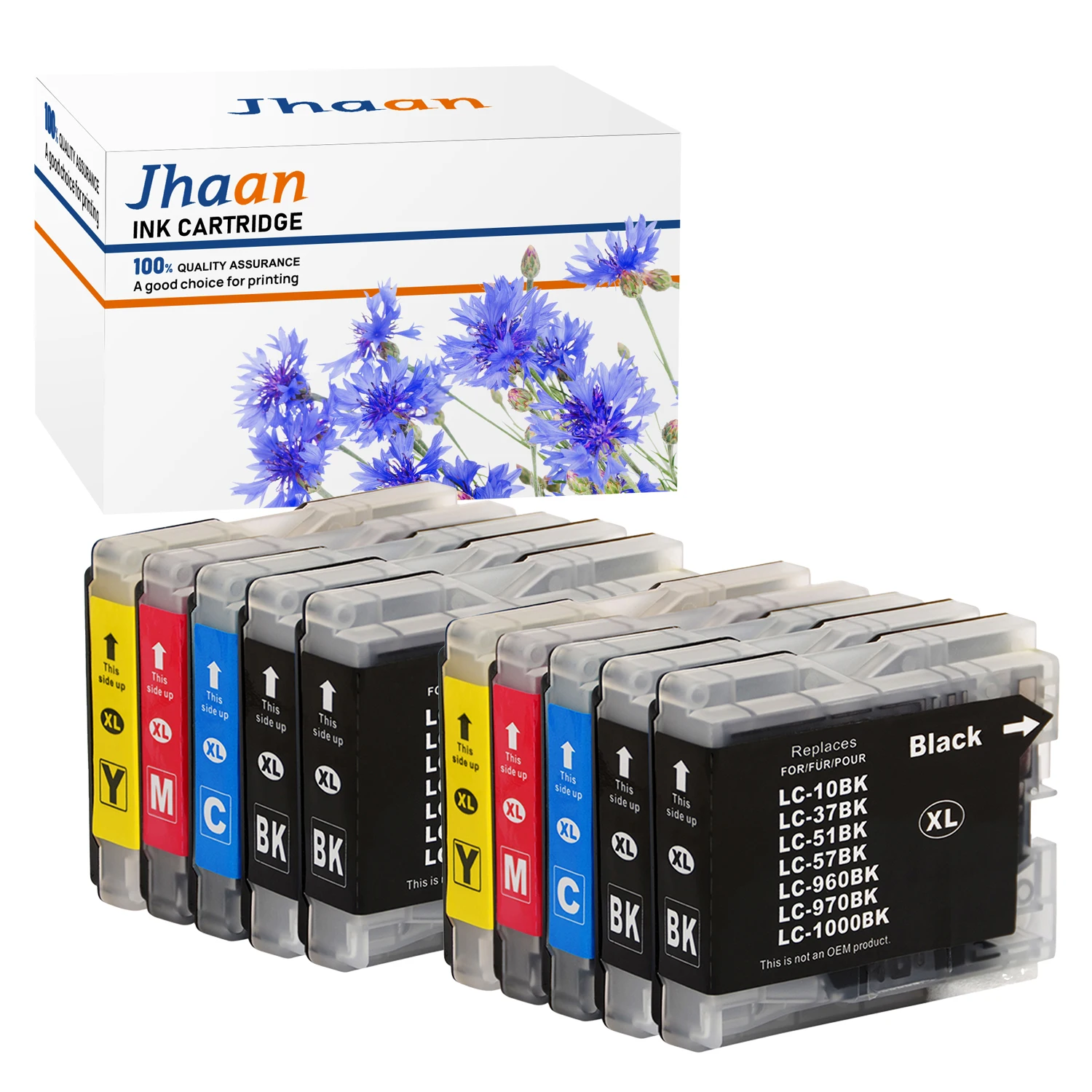 Jhaan LC970 LC1000 Cartridges Compatible with Brother DCP-135C 150C 153C 157C 130C 330C 350 C 357C 540CN 560CN 680CN 750CW 770CW