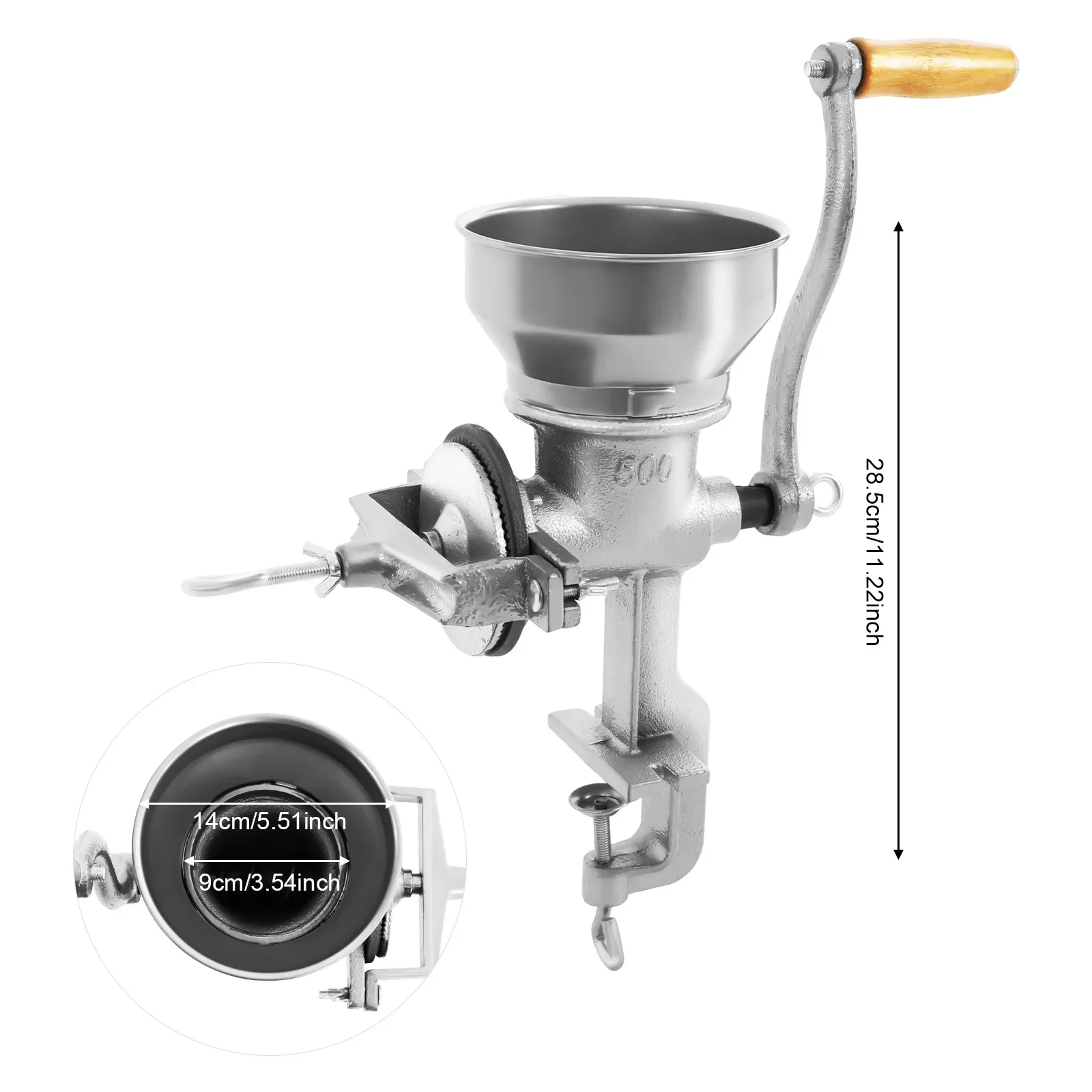 Stainless Steel Manual Grain Grinder Hand Crank Grain Grinding Tool Home Kitchen Wheat Corn Nut Mill Grinding Machine