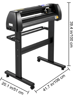 SucceBuy Vinyl Cutter Machine 34in / 870mm LED Plotter Printer Precise Manual Positioning Softwares Support MAC Windows Systems