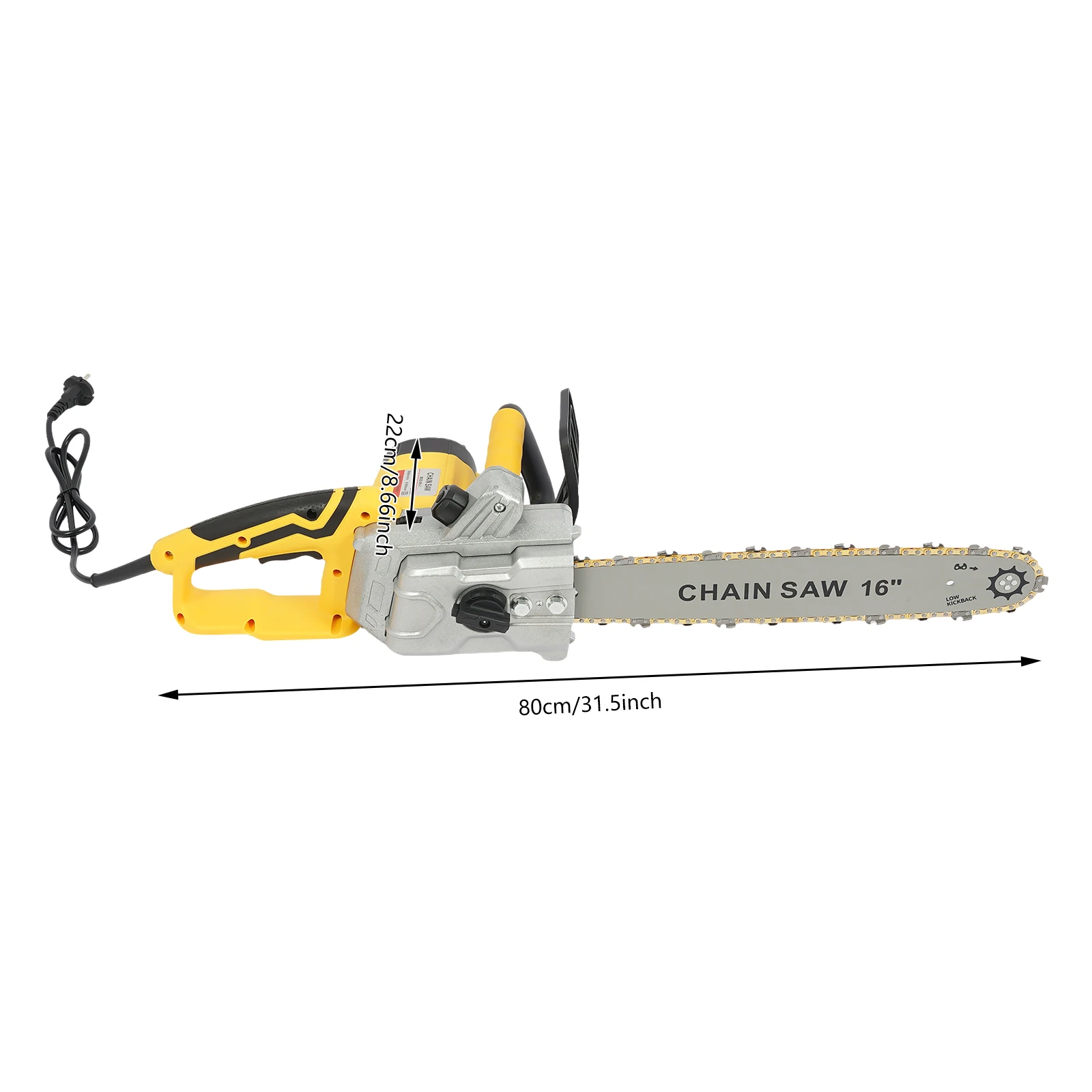 2000W 800R/Mincordless Chainsaw Handheld Garden Electric Chain Saw Woodwork Cutting Electric Saw for Tree Branch Wood Cutting