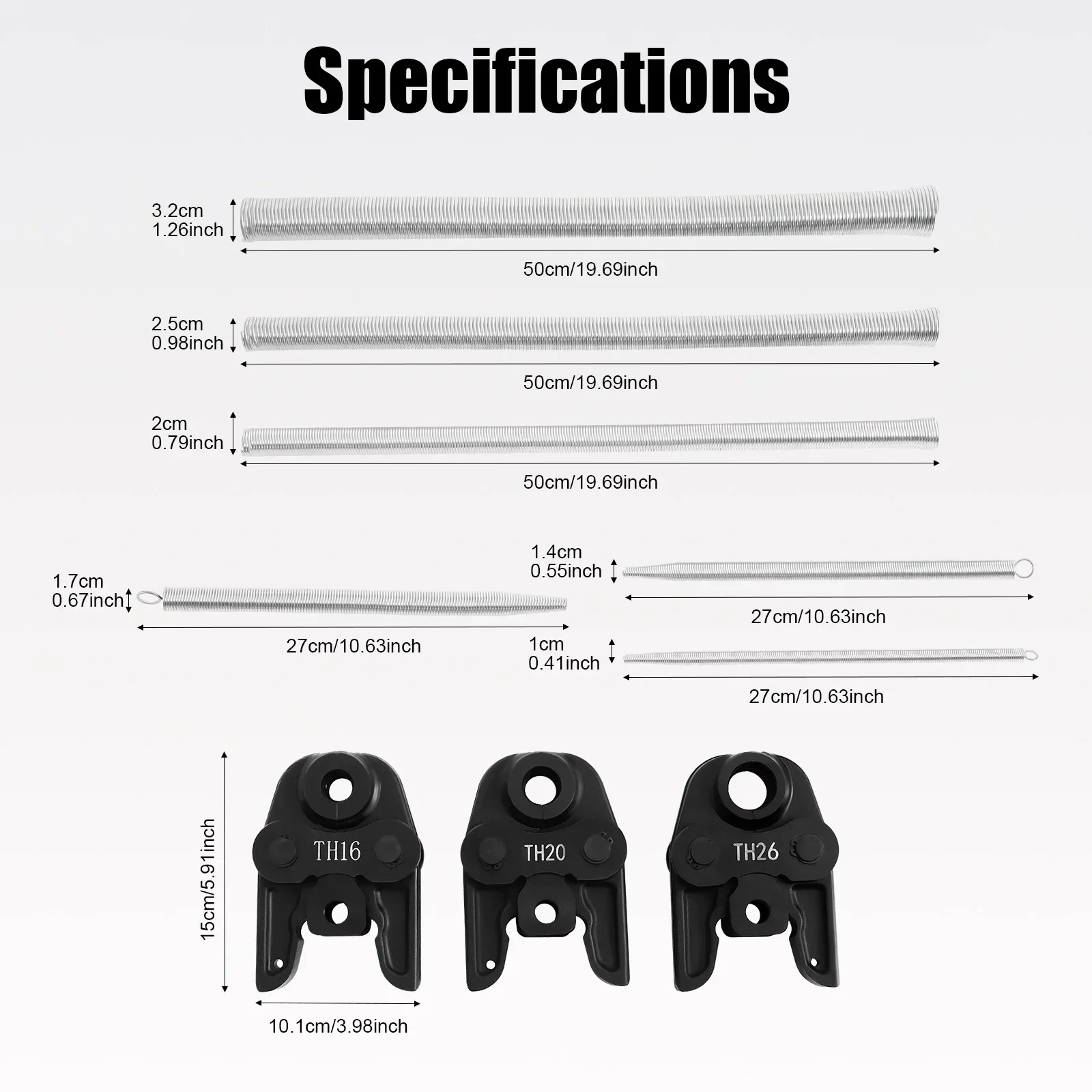 TH16 TH20 TH26 Crimping Pliers, Press Jaws, Pipe Pressing Pliers, Press Tools for Multilayer Pipe Systems with TH Profile