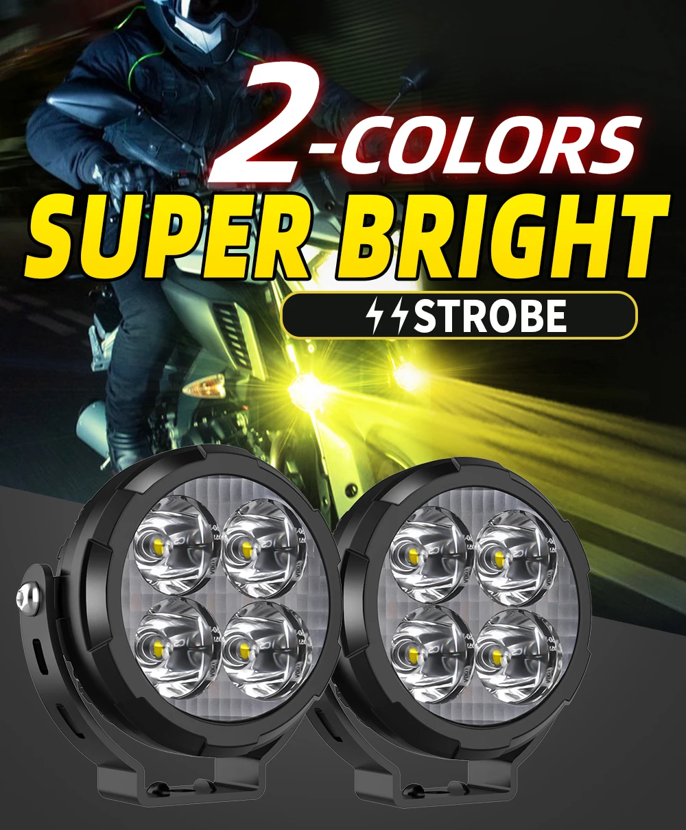 CO LIGHT 5 inch Newest Motorcycle Auxiliary Fog Lights High Low Beam Amber DRL Led Spot Lights For BMW R 1200 GS LC Adventure