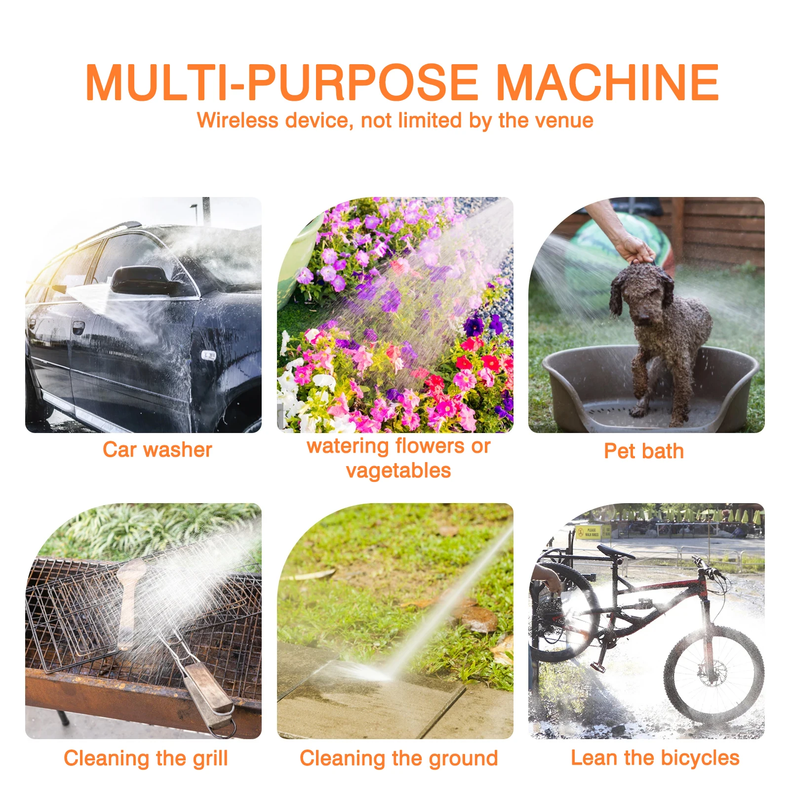 Wireless High Pressure Car Wash Water Gun Car Washer For Auto Home Garden Cleaning Car Washing