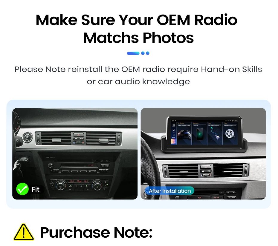 Junsun CarPlay For Apple Car Radio Multimedia For BMW E90 E91 E92 E93 2005-2012 Bluetooth Wireless Android Auto 4G GPS Stereo
