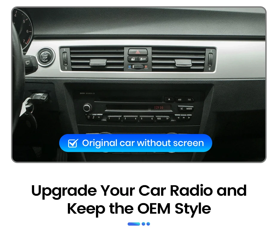 Junsun CarPlay For Apple Car Radio Multimedia For BMW E90 E91 E92 E93 2005-2012 Bluetooth Wireless Android Auto 4G GPS Stereo
