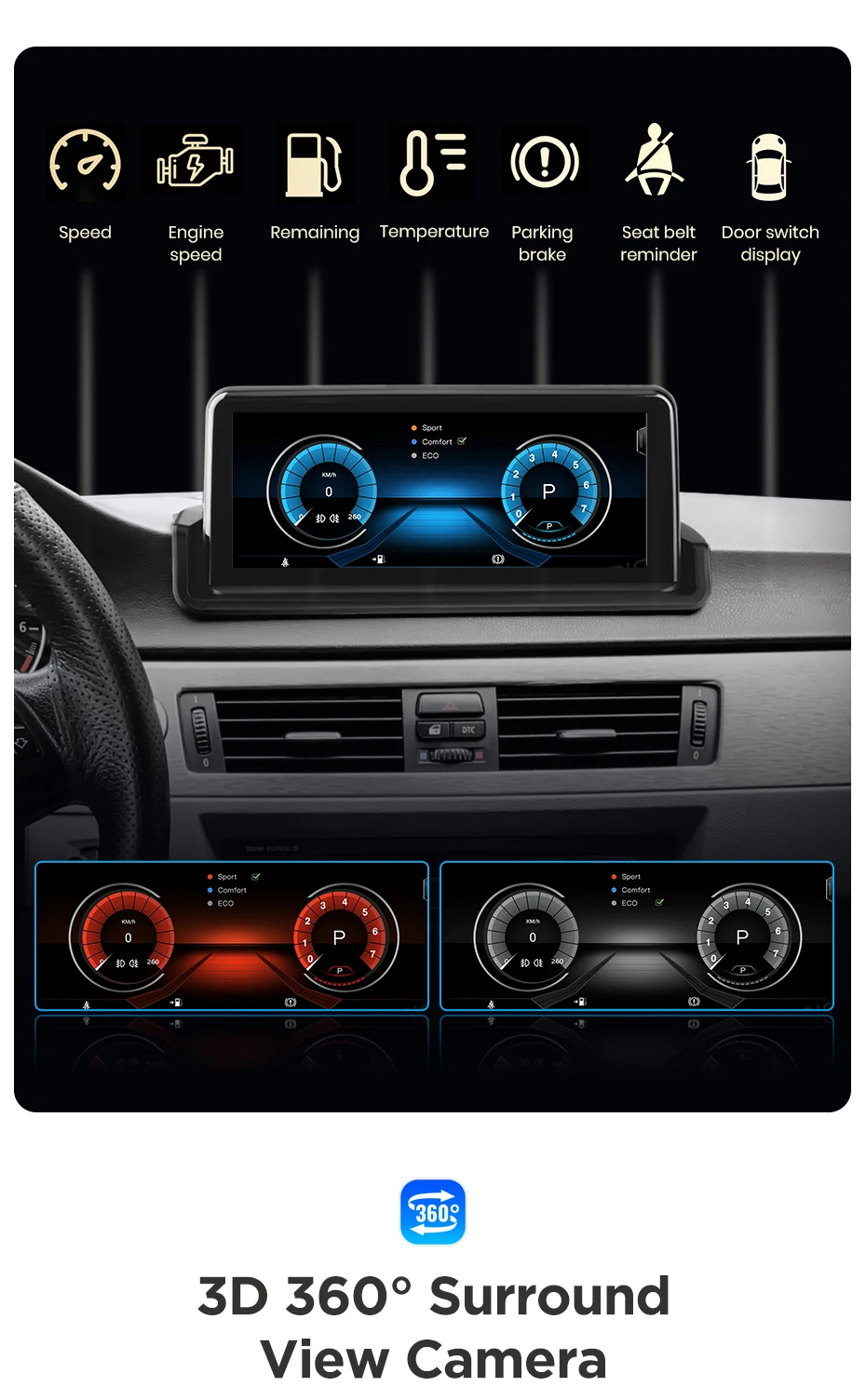 Junsun CarPlay For Apple Car Radio Multimedia For BMW E90 E91 E92 E93 2005-2012 Bluetooth Wireless Android Auto 4G GPS Stereo
