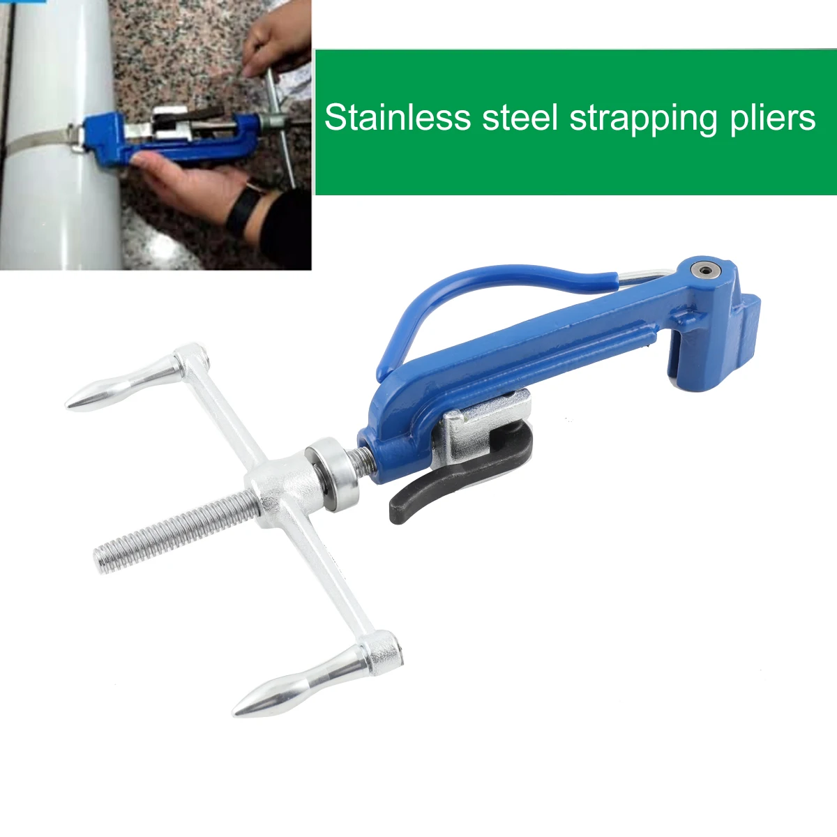Strapping Pliers Screw Fastening Cable Ties Banding Cutting Tool Stainless Steel