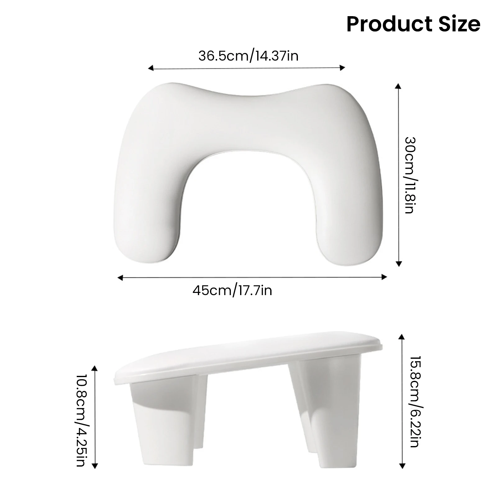 Nail Hand Pillow PU Material Hand Pillow Manicure Tilt Design Stand Portable Removable Stand, for Nail Art Shops and DIY Nails