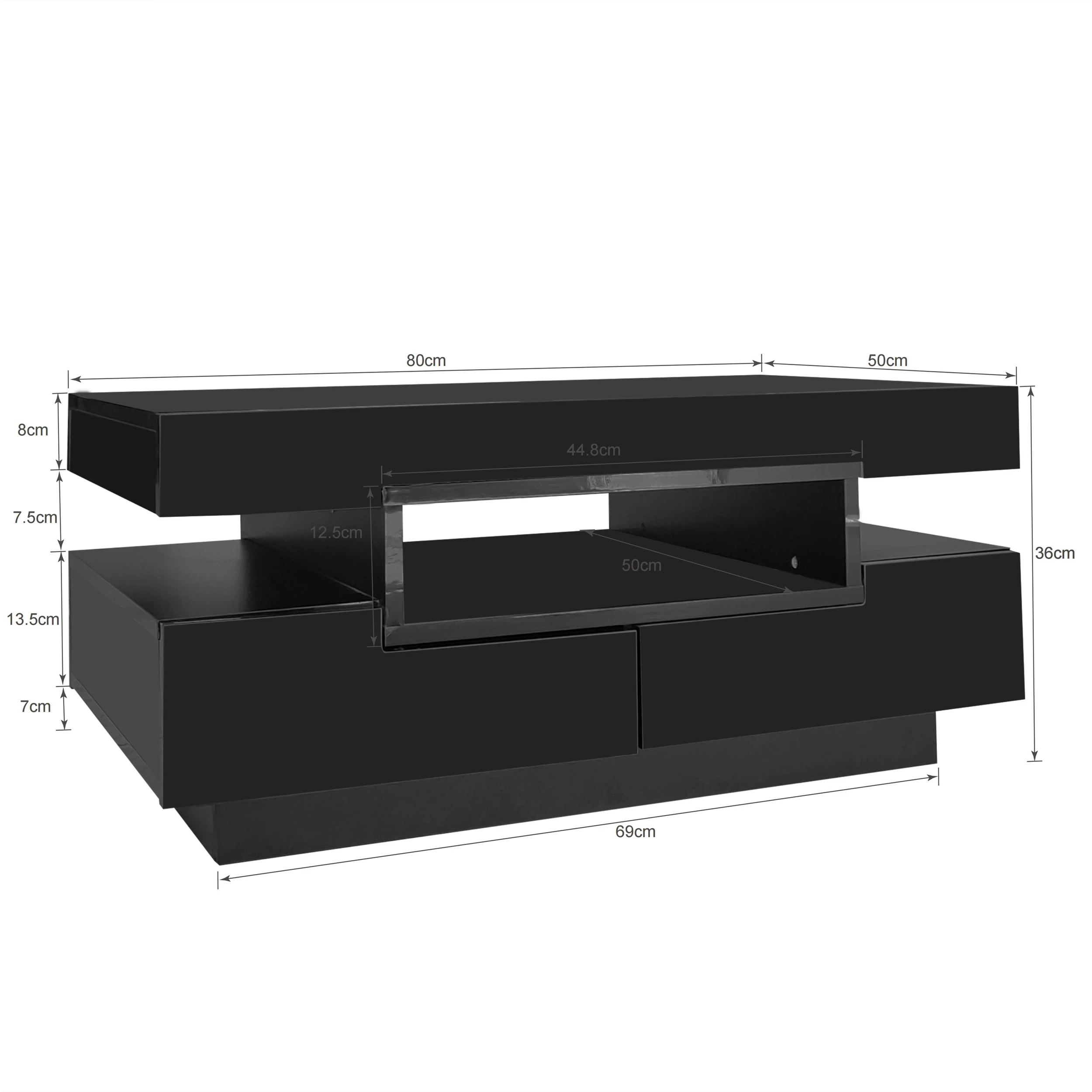 Coffee Table Rectangular Coffee Table Living Room Table Modern High Gloss Rectangular Coffee Table Tea Table Storage Living Room