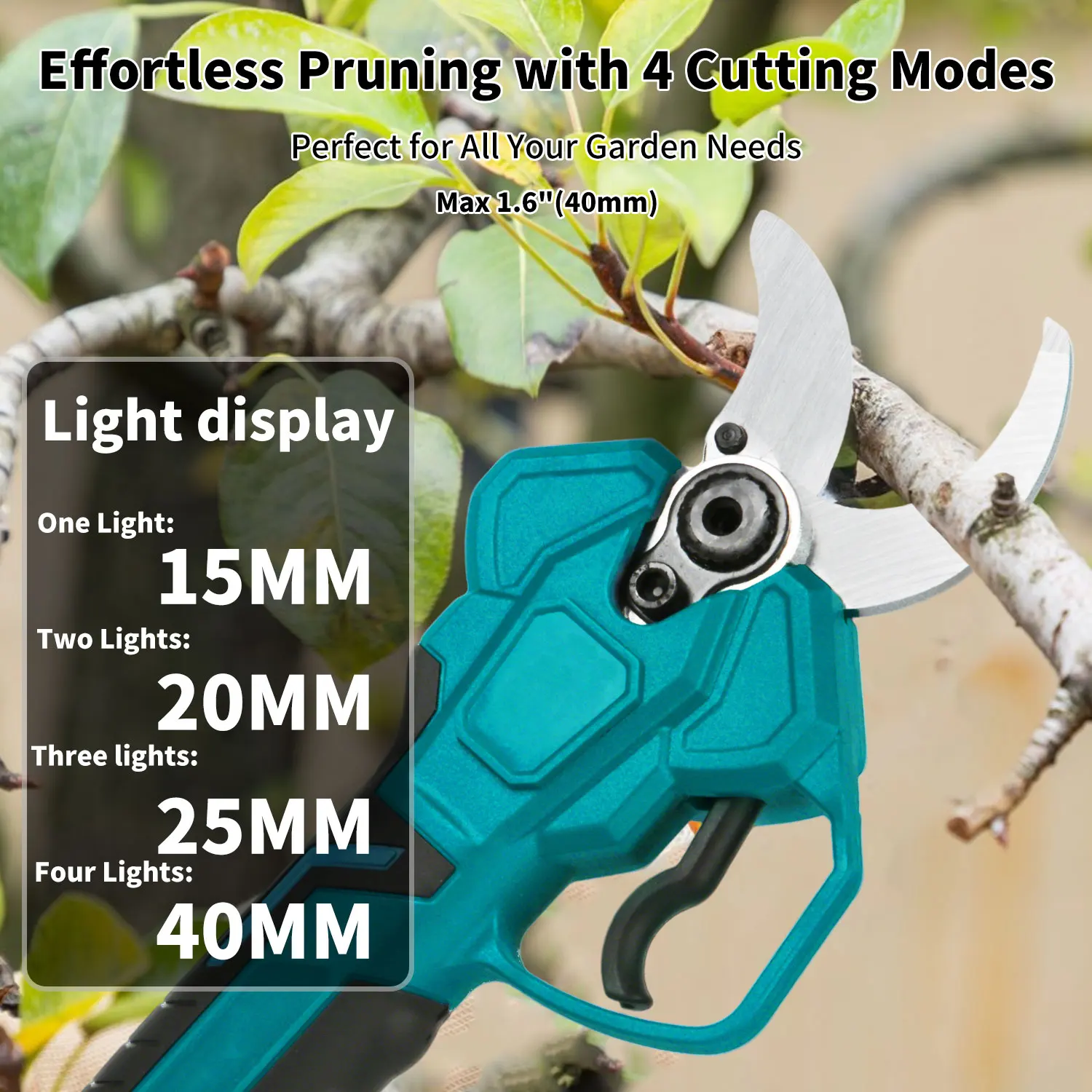 45mm Brushless Electric Pruner Shear 4 Gear Efficient Rechargeable Garden Beautify Tools For Makita 18V Battery