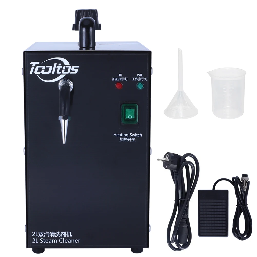2L 1300W Stainless Steel Jewelry Steam Cleaner for Gold Silver Gem Diamond Dental Tools Professional Cleaning Machine