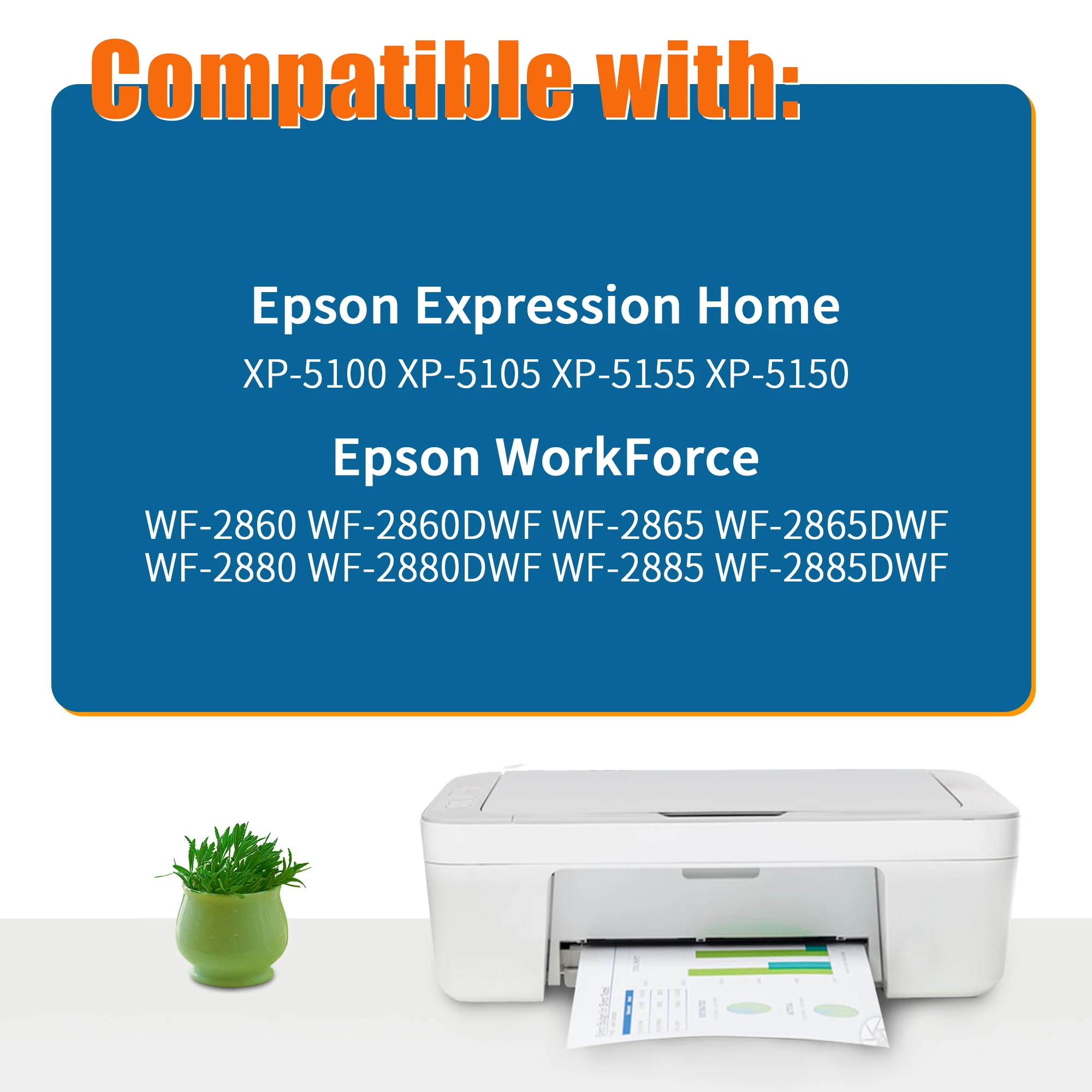 Jhaan 502XL Multipack Compatible with 502 502XL 502 XL for Workforce WF-2860 WF-2865 WF-2880 WF-2885 XP-5100 XP-5105