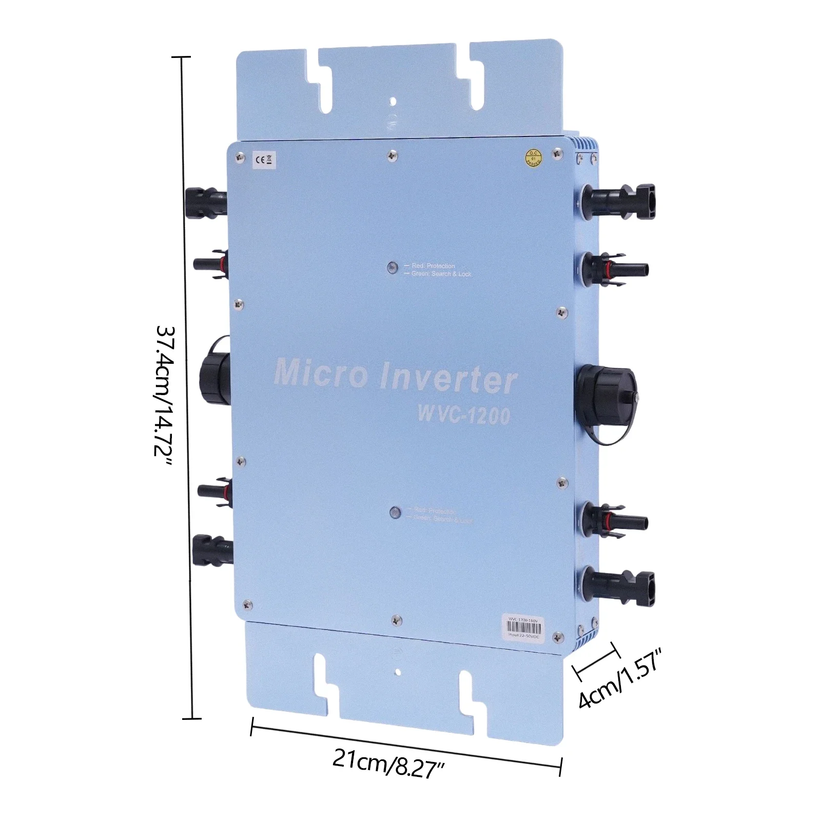 1200W Micro Inverter 92.5% Efficiency Solar Power Inverter IP65 Waterproof 1150W Grid-Tie Inverter for Residential/Commercial